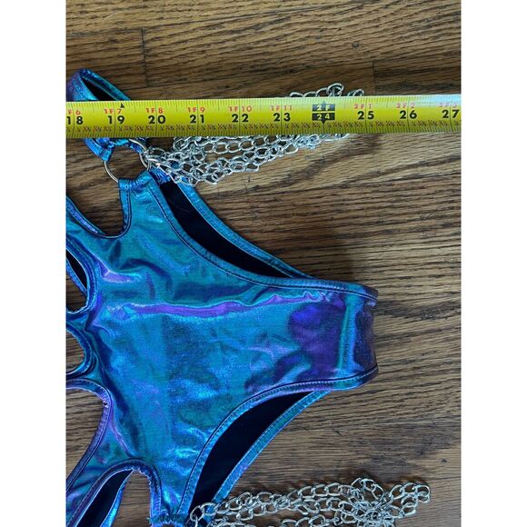NWOT CLUBEXX Blue Indigo Atomic Bliss Cut Out Bodysuit Costume  Women's Size XS - Picture 8 of 10